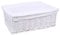 woodluv New White Wicker Storage Basket With White Cloth Lining (Large)