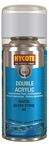 Hycote Double Acrylic Aerosol Car Spray Paint, Mazda - Silver Stone, 150 ml