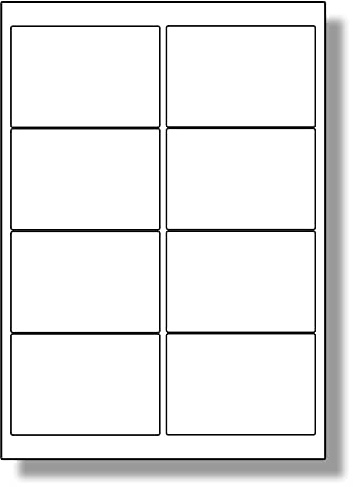Label Planet® 8 Per Page/Sheet, 5 Sheets (40 Sticky Labels), White Blank Matt Self-Adhesive A4 Address Shipping Stickers, for Laser or Inkjet Printer, UK LP8/99, 99.1 x 67.7 MM, Mail Labelling