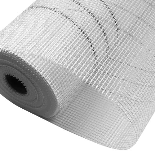 Trade Store Reinforcing Fibreglass Mesh - 160 g/sm, High Tensile Strength - Ideal for Plastering, Rendering, Concrete - 50 SQ/M (1 x 50M) - White - Alkali Resistant