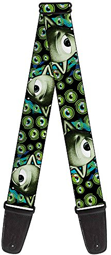 buckle-down Gitarrengurt 34-60 Mike Poses/Eyeballs Black/Greens