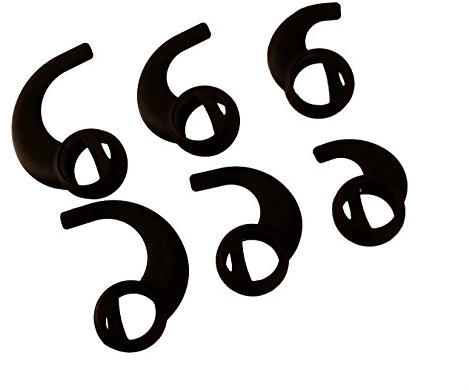 Far End Gear BudLoks Earphone Sport Grips for Apple iPod and Earpod style earbuds - iPhone 3/4/5/6, Black