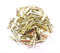 Yueton 50 pcs Mini Plastique Pinces à linge Clip, Étendoir utilitaire Clips, Plastique, doré, 3.5cm
