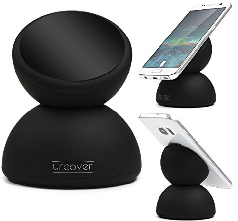 Urcover® Induktive Qi Schnell-Ladestation Fast-Charger Slim Wireless Ladegerät aus Kunststoff in Schwarz | geeignet für alle Qi fähigen Handys