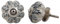 zoya's Set of 12 Pieces Leaf Floral Ceramic White Cabinet Knobs Furniture Handle Drawer Pull Vintage Designer (Black)