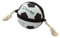 Sharples N Grant Dog Puppy Football with Rope Interactive Large Action Ball Fetch Heavy Duty Toy (Small 19cm)