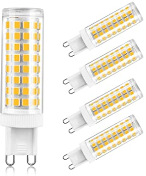 Jandei - Pack x 5 Bombillas LED G9, Potencia 4,8W, 720 Lúmenes, 220V AC, (Equivalente 30W Halógeno) Luz Blanca Neutra 4200K, Ø16, 57mm Largo, No Regulable, IP20 para Interior