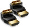deleyCON HDMI Adaptador de Ángulo de 90° 2 Piezas en Juego - HDMI Tipo A Enchufe y Toma - 4K Ultra HD UHD 3D Full HD 1080p HDR ARC Highspeed con Ethernet