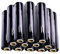 PKGE Lot de 12 rouleaux de film étirable pour palettes Noir 400 mm x 250 m