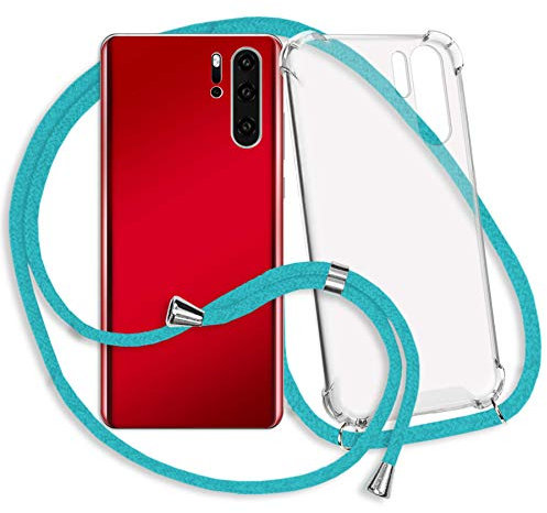 mtb more energy® Handykette kompatibel mit Nokia 3 (5.0'') - türkis - Smartphone Hülle zum Umhängen - Anti Shock Strong TPU Case