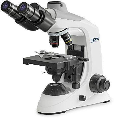 KERN & SOHN Durchlichtmikroskop Kern OBE 124 – Trinokular (Abmessungen 360 × 150 × 320 mm, Standard-Objektive 4X, 10x, 40x) OBE 124