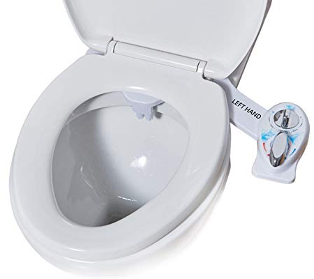 Links Hand Modelle Toilettensitz Bidet, Wc Bidet Aufsatz Mit Einstellbarer Wasserdruck Und Selbstreinigende DüSe, Frischwasser Bidet Zur Desinfizierung Des Untens