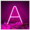 ENUOLI Pink LED Neon Word Signs - Battery/USB Powered Neon Letter A Alphabet Decorative Wall Lights - Night Light for Girls' Room, Wedding, Birthday Party Home