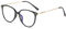 ZUVGEES Mode Runden TR90 Blaulichtfilter Lesebrille für Herren und Damen mit Federscharnier Lightweight Anti-blaue Computerbrille (Helles Schwarz, 2.0)