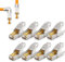 deleyCON CAT 8 Prise Réseau RJ45 Coudée à 90° sans Outil - 40 Gbit/s Blindée pour Câbles D'Installation Rigides - Connecteur Ethernet LAN Câble de Brassage