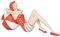 Moritz Deko Figur Badenixe mit Badeanzug und Ball Shabby Chic Stil Dekoration Badeanzug