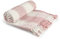 Emma Barclay Frisco - Coperta tradizionale in cotone riciclato a quadri per sedia, divano, colore: rosa cipria, 50 x 60 (127 x 152 cm)