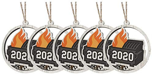 Holzornament Feuer Weihnachtsanhänger Müllcontainer Weihnachten 2020 Dekoration & Aufhänger Camping Gadgets Wohnwagen (E, One Size)