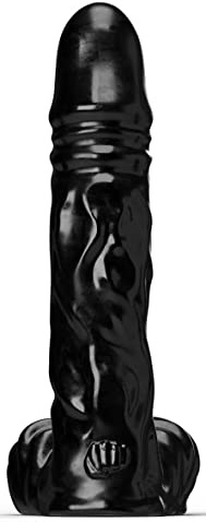 Dildo Steroid ” The Referee ” 45,0×8,3-11,0cm, schwarz, realistisches Hautweiches Flexxx Material, Unisex