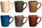 H&H Tierra Set 6 Tazze Tè, Stoneware, Colori Assortiti, cc200, Colori Autunnali