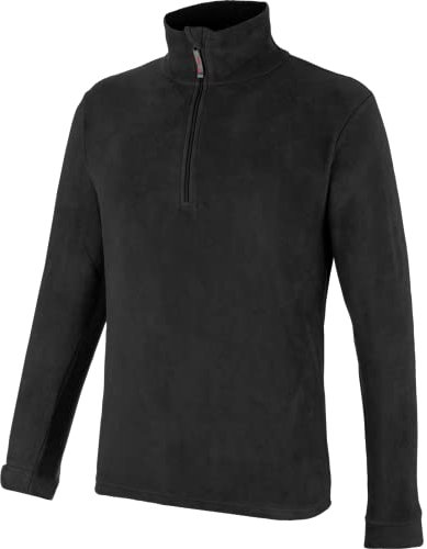 WÜRTH MODYF Fleecetroyer Job+ - Leichter Zip-Pullover mit Stehkragen – perfekt für Handwerk, Werkstatt, Arbeiten im Freien in schwarz M