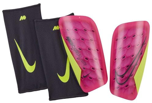 NIKE Fa22 Protections de Football Adulte Unisexe, Sort Rose/Volt/Gridiron, M