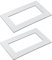 sourcing map Schalterumrandung, Wandpaneel, Dekoration, Doppelfach, Aluminium-Kunststoff, Weiß, 216 mm x 130 mm, für Zuhause, Büro, 2 Stück