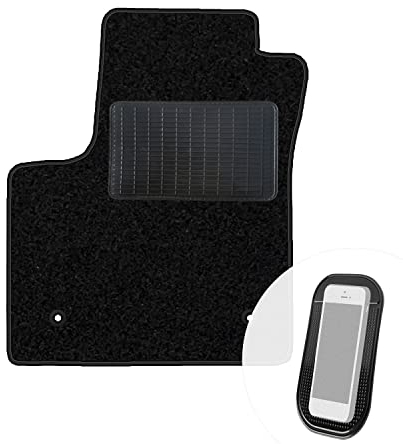 moto-MOLTICO Fahrer Fußmatte Auto Velours Fahrerseite Autoteppiche Schwarz Fahrermatte 1-teilig passend für Opel Meriva B 2010-2017