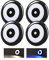 acegoo LED Plafoniera 12V per Camper Illuminazione Interna, Due colori (bianco freddo/blu) per Auto Caravan Barca Yacht, con Interruttore dimmer integrato, 5000K 235lm 4PCS Nero Materiale PC