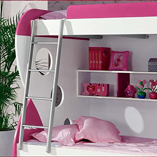 Wohnmobil Im Inneren Wohnwagen Etagenbett Hakenbetten Leiter, 116cm / 130cm / 140cm / 150cm / 160cm / 170cm Schlafsaal Loft Camping Betten Stufenleitern, Silber Metall Etagenleiter Mit Hakenpolstern H