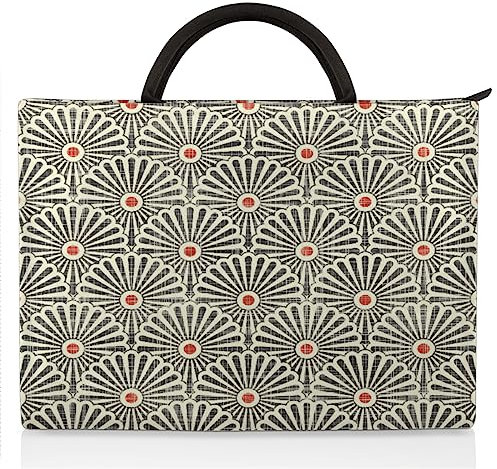 Abstract Japanese Print Laptop Sleeve Compatible 15-17 In Notebook Retro Japanese Laptop Bag for Women Men Carrying Case Bag Briefcase Laptop Briefcase Bag