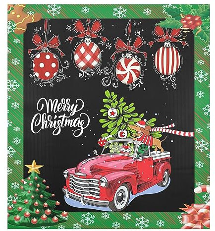 Weihnachtsbaum-LKW-Geschirrspüler-Magnetabdeckung Glocke Hund Magnet Türverkleidungen Home Schrank Geräte Aufkleber für Waschmaschine Trockner 58,4 x 66 cm