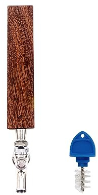 1 mango de grifo de cerveza, mango cuadrado de madera de nogal