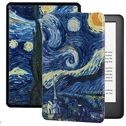 NAWVNMI Custodia per KindleCustodia Stampata Compatibile con L'E-Reader Kindle Voyage di Amazon, Custodia Protettiva Rigida per Voyage 2014 Rilasciata, Modello No.Nm460Gz, Cielo Stellato,