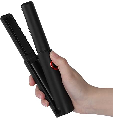 NSXAYIWE Plancha De Pelo Inalámbrica, Mini Plancha De Pelo 2 En 1, Plancha De Pelo Portátil De Iones Negativos, Para El Hogar, Peluquería(black)