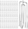 EXIN DEHCEN 45 Pezzi Ganci per Tende a 4 Punte in Acciaio Inox Metallo, Ganci per Tende e Tende Pesanti, Gancio Tenda Metallo per Finestra e Tenda per Tenda Pieghettata, Tenda per Porta Doccia