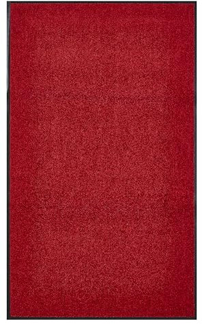 andiamo Premium-Fußmatte Wash & Clean - langlebige Schmutzfangmatte Hauseingang - als Fußmatte innen oder als Fußabtreter im überdachten Außenbereich - saugstarker Fußabstreifer 40 x 60 cm Rot