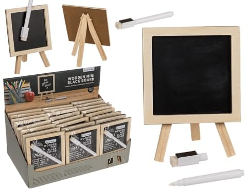 Mini-Magnettafel, Retro, mit Stift und Ständer, ca. 10 cm, 1 Stück im Display