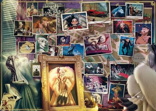 Ravensburger Puzzle 2D 1000 elementów: Villainous. Cruella de Mon, Nowy Design