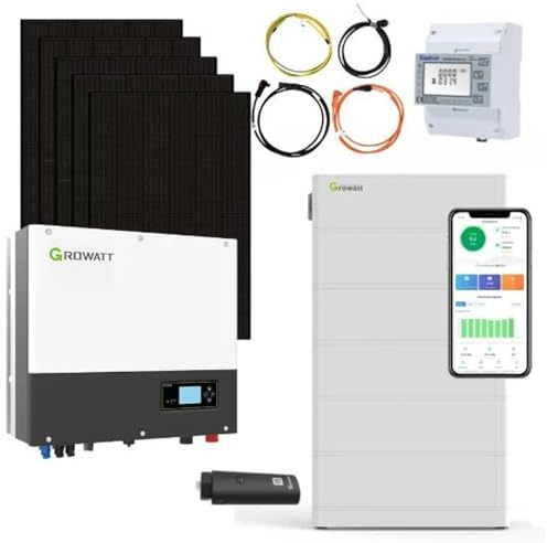 10 kWp Jolywood Solar 430W Fullblack & 10 kW Growatt SPH10000TL3-BH-UP Wechselrichter mit 12,8kWh Growatt ARK H Speicher (0% MwSt. nach §12 Abs. 3 UStG)