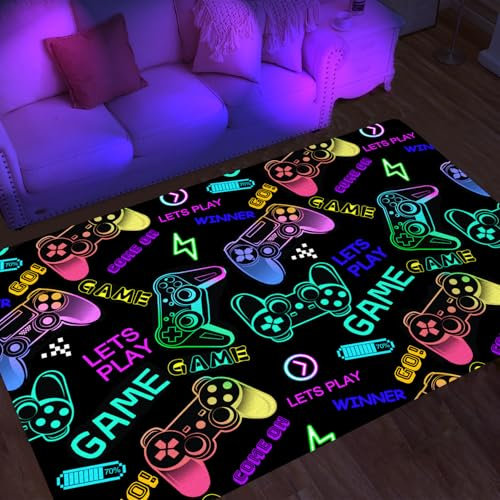 Gaming Area Rugs for Boys Cool Gamer Rugs Teens Large Video Games Carpets for Bedroom Game Console Decorative Floor Mats for Playroom 60 x 39