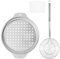 Caffney Stainless Steel Spaetzle Maker Lid with Scraper Practical Spider Strainer Skimmer Spoon German Spaetzle Maker Easy to Use Spaetzle Press for Home Kitchen Cooking HHD(3)