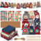 Cokaca 24X Adventskalender zum Befüllen, Adventskalender Selber Befüllen Stoff, Weihnachtskalender zum Befüllen Groß, Adventskalender Säckchen zum Befüllen Jute, 2024 Adventskalender Kinder