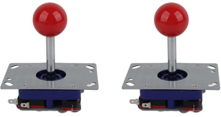 Tnfeeon 2 Stück Spiel-Joystick, Joystick-Ball, Klassischer Wettkampf-Stil, 2/4/8-Wege-Spiel-Joystick-Ball für Spielautomatenschrank