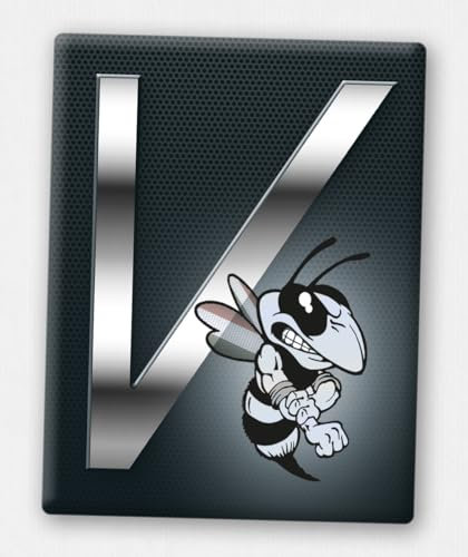 Vespa Emblem - Front-Emblem für Vespa Piaggio Kaskade - 3D-Doming Aufkleber von V.Sticker.com - VP-336 V-mit Wespe