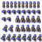 HUAZIZ 40 Stücke Air Push Schnellbefestigungen, 8mm Pneumatik Steckverbinder, Pneumatische Verbinder, 4 Form, Gerade Pneumatik Steckverbinder/Gerade/Ellbogen/T förmig/Y-Verbinde