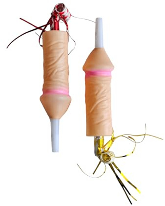 Penis Party Tröten Set 2x | Tröte | Partytröte Junggesellenabschied | lustige Peniströten | Junggesellinnenabschied Accessoire | Scherzartikel JGA | Partynacht | Feiern Mädels | Spielzeug Silvester