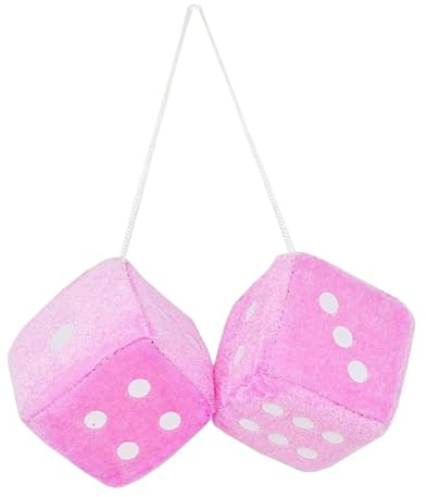 Dadi retrò da appendere per specchietti auto – dadi in peluche multicolore da appendere all'auto, dadi decorativi quadrati retrò per da appendere all'auto