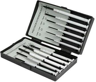 dyck24 11-Teiliges Mini Feinmechaniker Schraubendreher Set Mini Schraubenzieher Set für Smartphone, Telefon, Computer, Uhren, Brillen