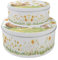Purely Home Hedgehog & Mouse Set of 2 Cake Tins Gift - Nesting Round Large & Medium Metal Storage Containers for Cakes and Baking